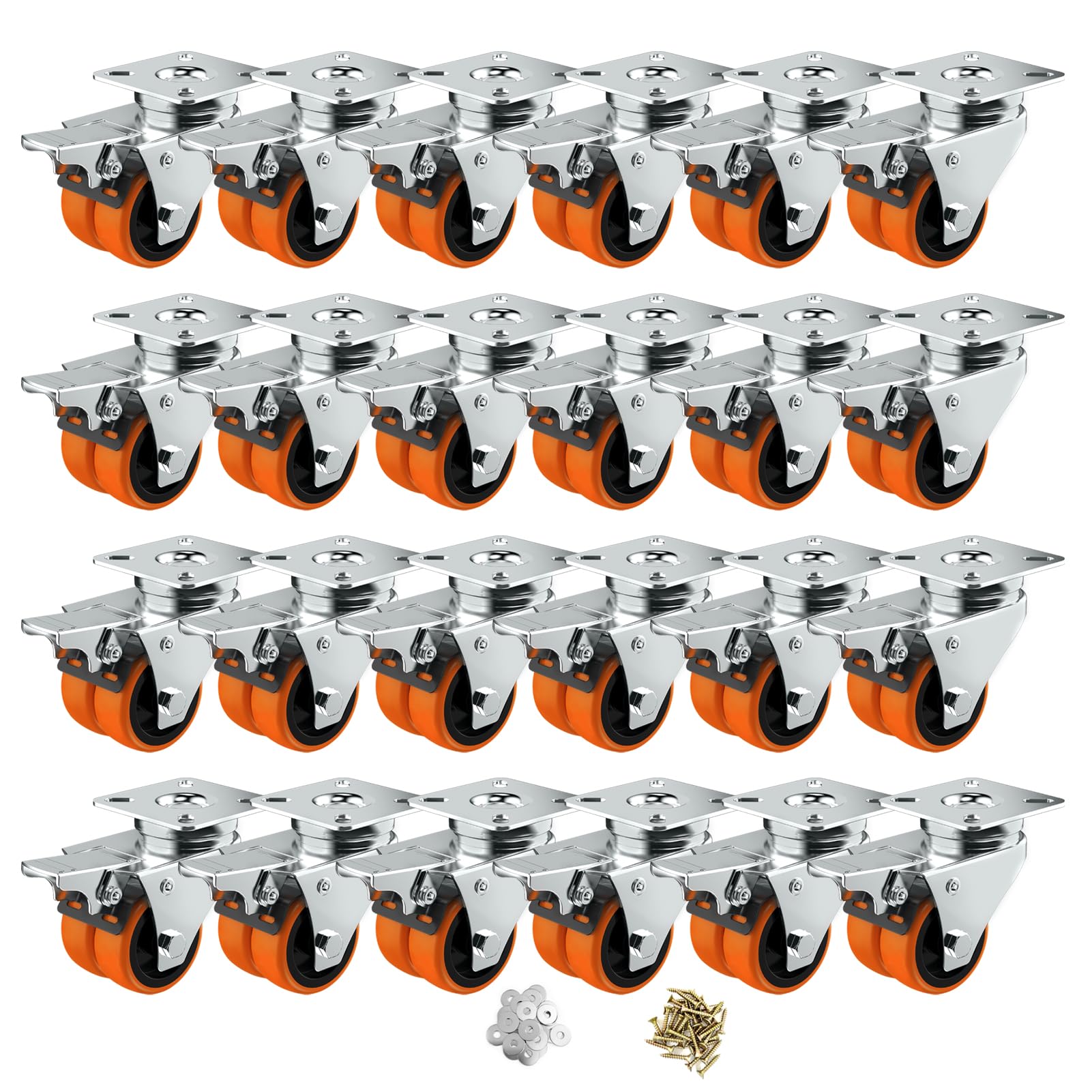 ASHGOOB Caster Wheels, 2inch Casters Set of 24