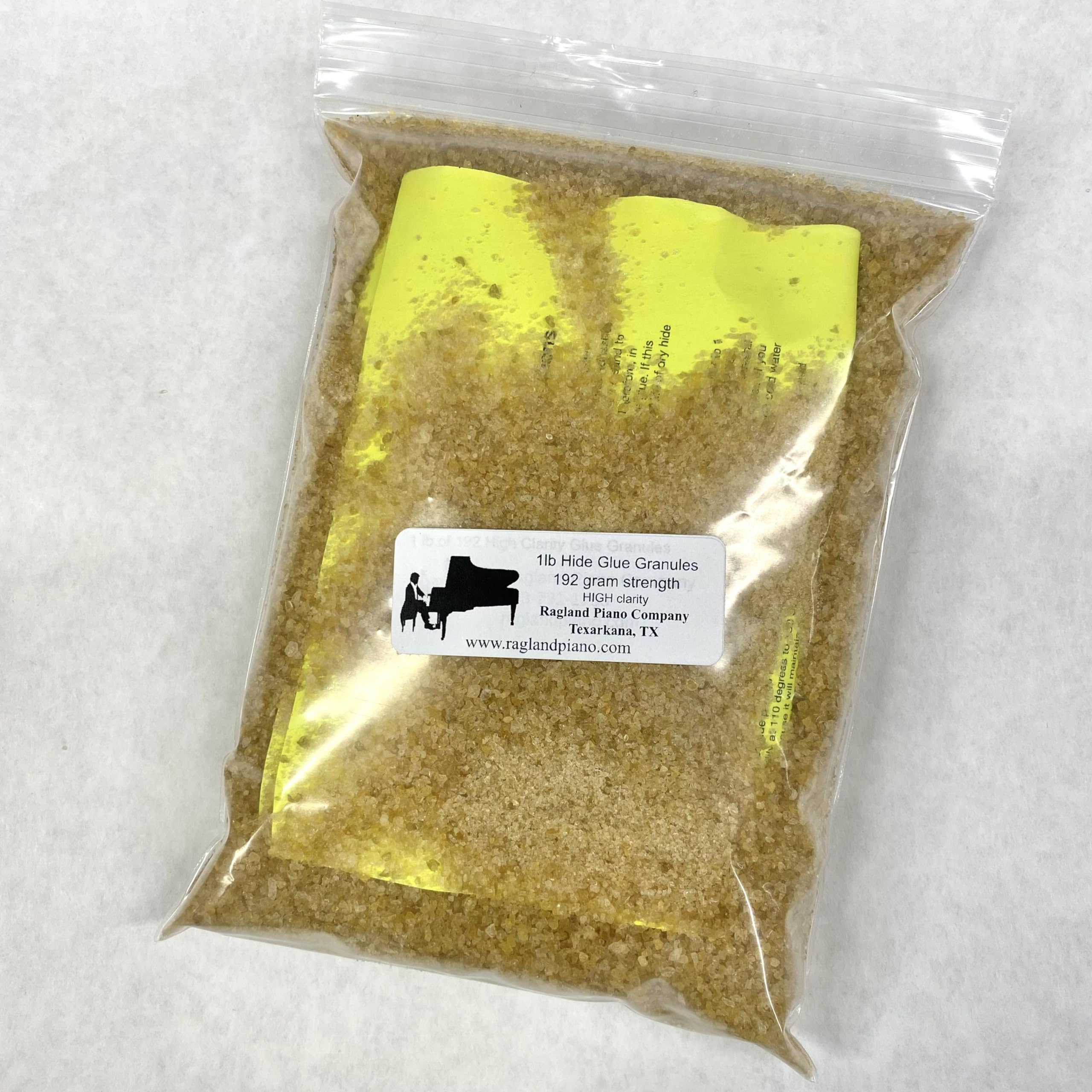 Photo 1 of Ragland Piano 1 Pound Hide Glue Granules/Crystals 192 Gram Strength High Clarity