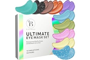 BLOOMORA Variety Box Under Eye Patches for Puffy Eyes and Dark Circles(30 PAIRS), Collagen & Hyaluronic Acid Gel Masks for Hydration, Anti Wrinkle Patches, Bridesmaid Gifts, Bachelorette Party Favors