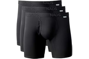 NADS Organic Cotton Boxer Briefs – Hormone-Friendly, Non-Toxic Men’s Underwear for Comfort, Support & Safer Nuts – Multi-Pack