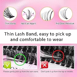 FANXITON Lash Clusters 280 Pcs Wispy Lash Clusters