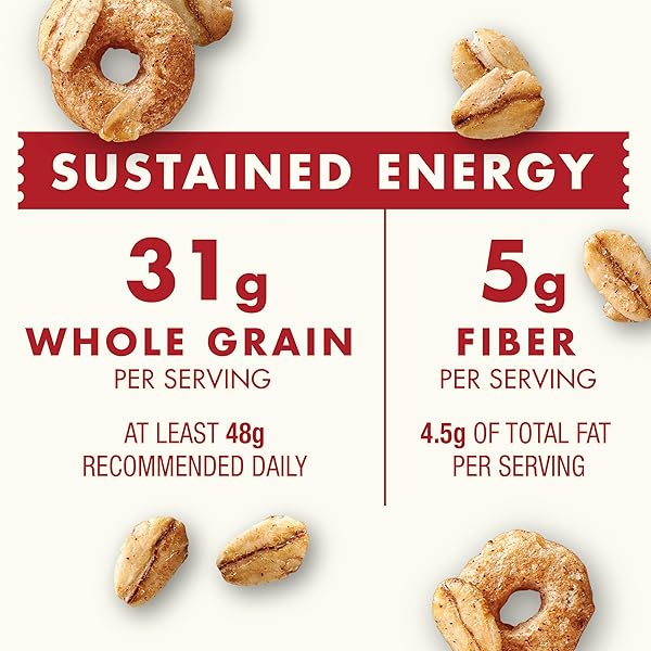 CASCADIAN FARM ORGANIC CINNAMON OAT CLUSTERS BREAKFAST CEREAL, MADE WITH WHOLE GRAIN, NON-GMO, 15 OZ