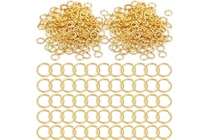 GROSUN 500 Pieces Jump Rings for Jewelry Making Open Jump Ring Open Connectors O Ring Circle Metal Findings for Keychains