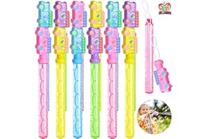 FUN LITTLE TOYS 14.7" Big Bubble Wand for Kids with Car Handle,12 Pcs Bubble Wands for Summer Bubbles Party Favor (4oz),Bubbles for Toddlers, Bubble Wands Bulk for Easter Basket Stuffers, Kids Summer Gifts