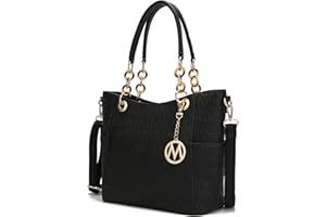 MKF Collection Shoulder Bag for Women, Vegan Leather Handbag Purse Top-Handle Crossbody Bag Tote Bag by Mia K