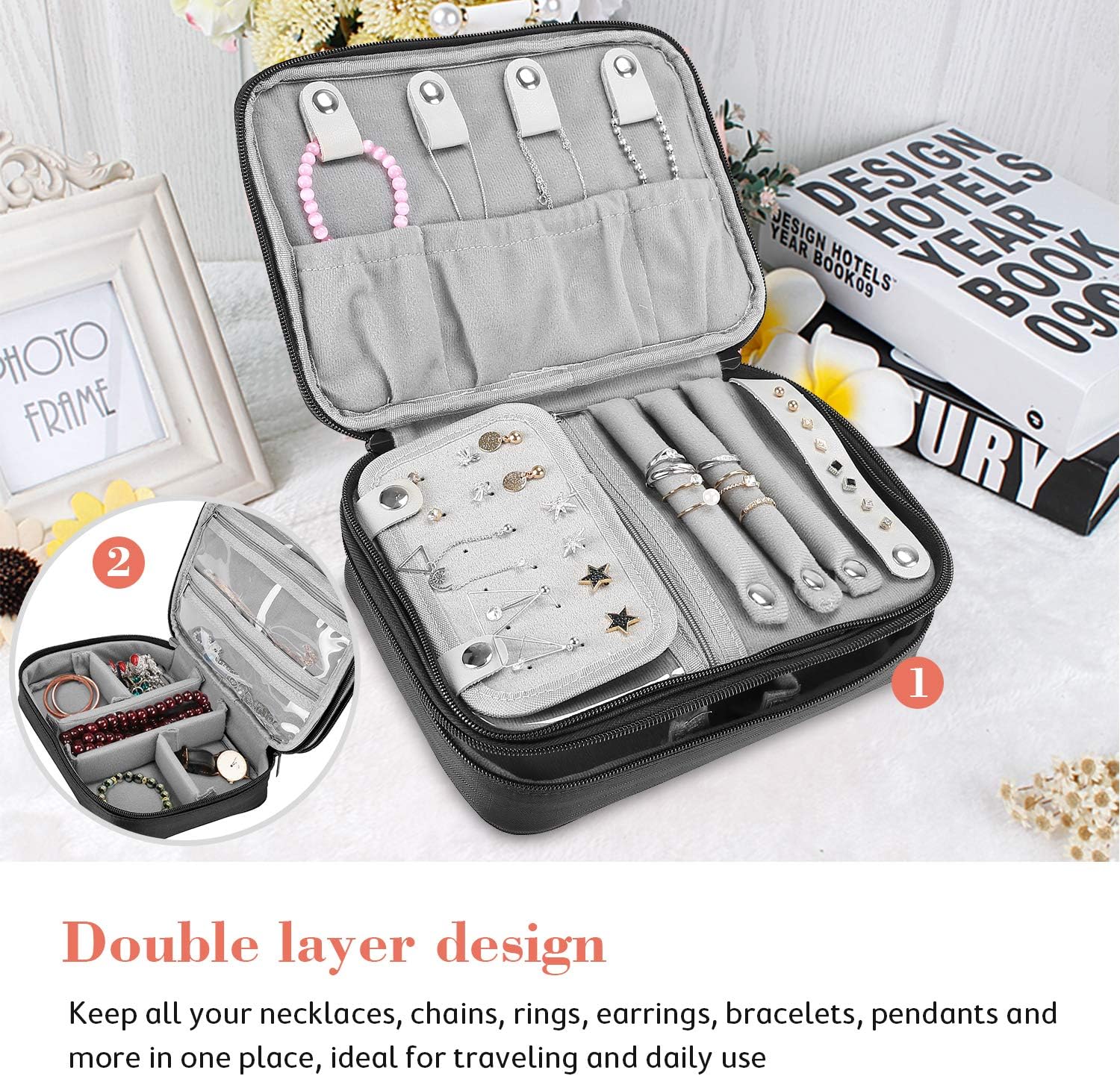 ProCase Travel Jewellery Case Organizer Bag Large - Image 3