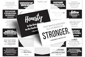 FOCUS AND ZEAL Positive Affirmations Cards | Motivational Cards | Meditation Cards Inspirational Success Quote | Historically Famous Leaders & Innovators | For Men & Women | Business Card Size 30 pcs
