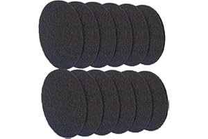 LUBISE 7.25inch Charcoal Filters for Compost Bucket, 12 Pack Kitchen Compost Bin Filters, 0.2 Inch Thick Compost bin Charcoal Filter Replacement, Round Activated Carbon Premium Filters Control The Smell