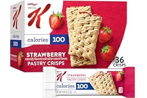 Special K Bar Pastry Crisps, 100 Calories, Breakfast Bars, Value Size, Strawberry, 15.84oz Box (36 Crisps)