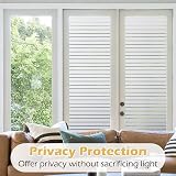 rabbitgoo Window Film Privacy 75x200 cm Frosted Stripe Glass Covering UV view 3