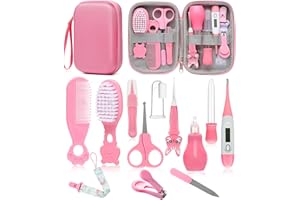 YASEW Baby Healthcare and Grooming Kit, Safety Newborn Nursery Baby Care Kit, with Hair Brush Comb, Nail Clipper, Thermometer, Pacifier Clip, Baby Registry Search, Baby Girl Boy Newborn Essentials