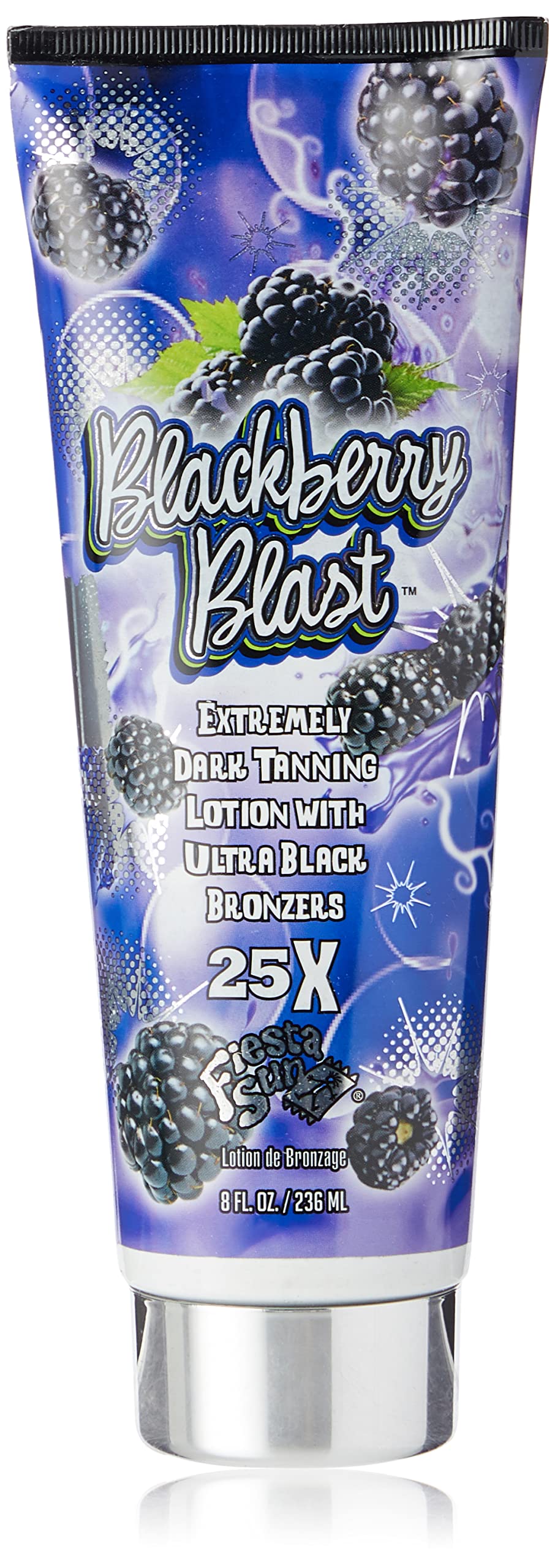 Fiesta Sun Blackberry Blast Extremely Dark Tanning Lotion with Ultra Black Bronzer 236ml