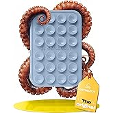 OCTOBUDDY Classic - Silicone Suction Phone Case Adhesive Mount - Hands-Free, Strong Grip Holder for Selfies & Videos - iPhone & Android Compatible - 2.25″ x 3.25″, Baby Blue