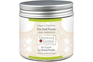 Greenwood Essential Flax Seed Powder (Linum usitatissimum) 100gm (3.5 oz)