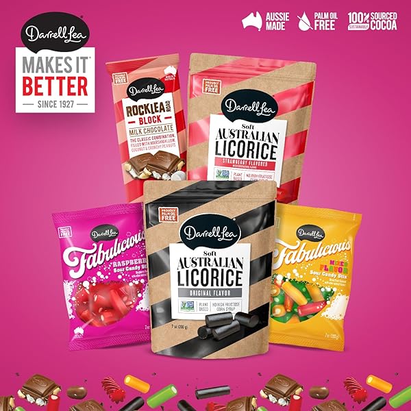 DARRELL LEA AUSTRALIAN LICORICE BIG BAG, ORIGINAL BLACK FLAVOR, SOFT & CHEWY DELICIOUS CANDY, 20 OUNCE BAG (PACK OF 1)