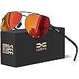 LUENX Aviator Sunglasses for Men Women Polarized New Shades Large Metal Frame - UV 400 Protection