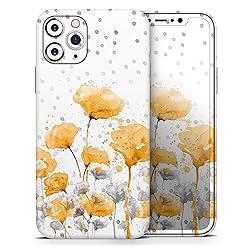 Design Skinz Karamfila Yellow & Gray Floral V1