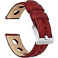 Barton Racing & Rally Horween Leather Straps with Integrated Quick Release Spring Bars - Standard Length fits Wrists 5" to 8"-18mm, 19mm, 20mm, 21mm, 22mm, 23mm & 24mm Watch Bands - Choose Strap Color & Width