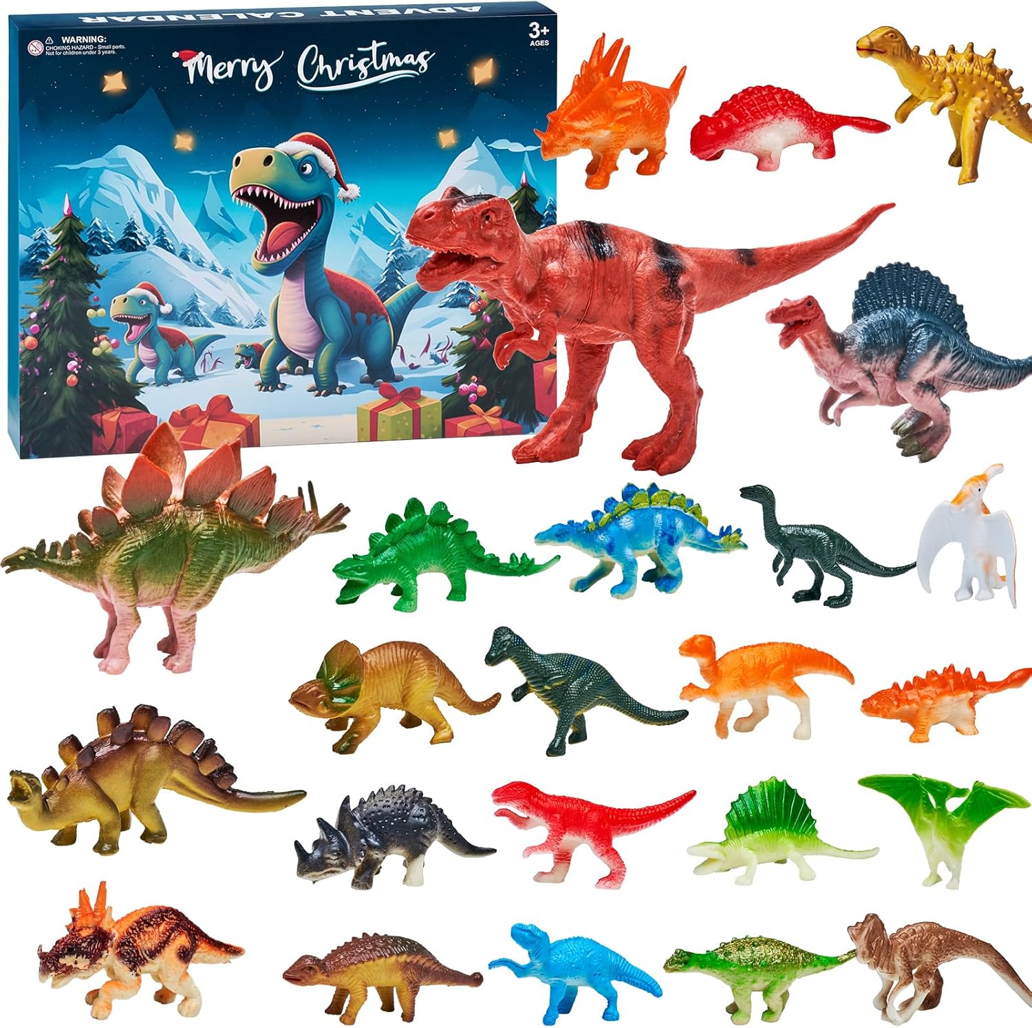 Advent Calendars - JoyCat Dinosaur Advent Calendar 2023 for Kids Boys Toddlers, 24 Days Countdown to Christmas Advent Calendar, Daily Surprise of 24 Dinosaurs Toys,Party Favors,Christmas Stocking Toys,Ideal for Xmas Gift