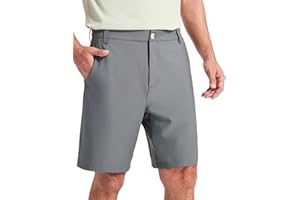 H HOT SUIT HOTSUIT Men’s Golf Shorts 9’’ Stretch Quick Dry Casual Work Shorts with Pockets Lightweight Men’s Dress Shorts