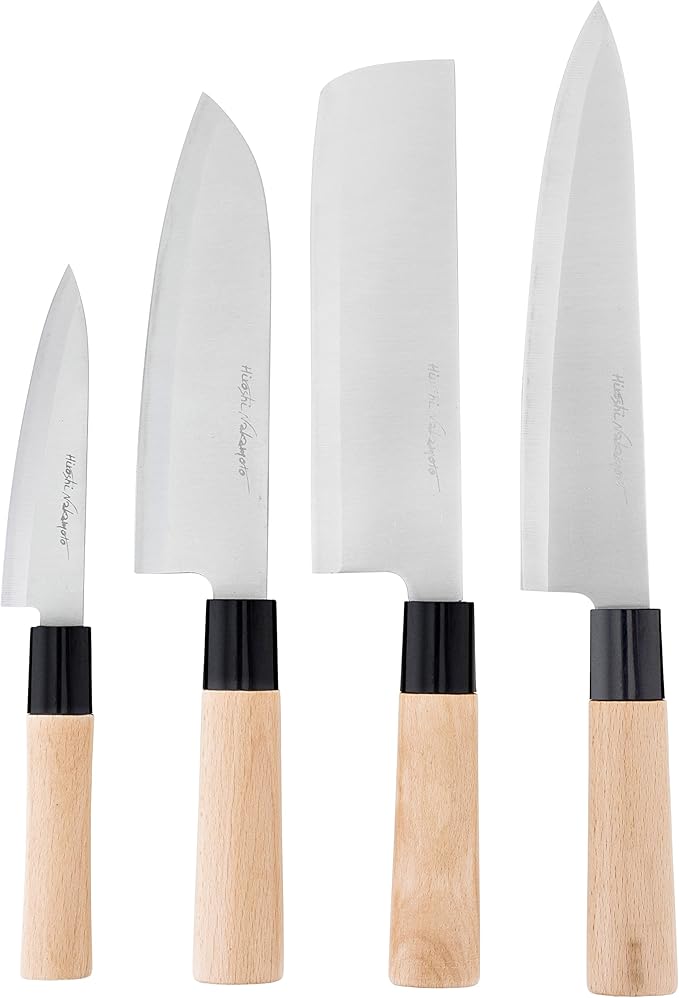 Amazon Com Premium Sushi Sashimi Chef S Knives Set Of 4 Knives Ultra High Carbon Steel Blades Kitchen Dining