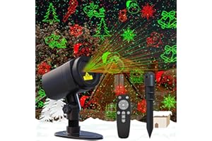 ATAEFR Laser Christmas Projector Lights Outdoor, Waterproof with Remote, Timer, 4 Projection Effects Christmas Decorative for Garden Outdoor Patio, Indoor Home Party Christmas Gift