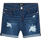 DKNY Girls' Shorts - 5 Pocket Stretch Denim Jeans Shorts (7-10)