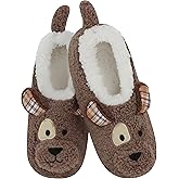 Snoozies Animal Slipper Socks for Women, Fuzzy Slippers Soft Non-Slip with Sherpa Lining, Cute Slippers