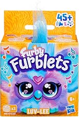 Furby Fur Kpop Princess Furblet Blue Keychain Clip Plush view 2