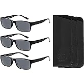 Yogo Vision Reader Sunglasses for Men and women UV400 Tinted Reading Sunglasses 3-Pk