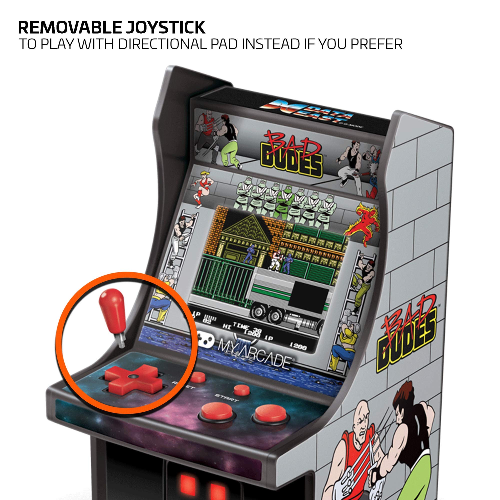 My Arcade Bad Dudes Micro Player - 6.75 Inch Mini Retro Arcade Machine Cabinet - Licensed Collectible