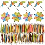 144 Pieces Drink Umbrellas Cocktail Picks, Multi