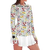 IECCP Womens Long Sleeve Golf Shirts Sun Protection 1/4 Zip Pullover Summer Quick Dry Athletic Hiking Running Workout Tops