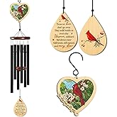 FLAGWIX Sympathy Gifts for Loss of Loved One - Large Outdoor Wind Chimes for Outside 32in - Cardinal Gifts for Women Men, Memorial Gift, Sympathy Gift Ideas, Cardinal Wind Chimes for Loss of Loved One