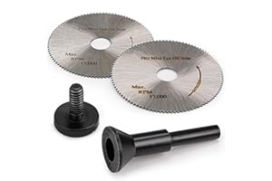 NuoDunco 2 Inch Cut Off Wheel with 1/4 Stem Mounting Mandrel 2" Circular Saw Cutting Wheel for Die Grinder Drill Cutter Disc for Wood Plastic PVC Pipe Stainless Steel Tube