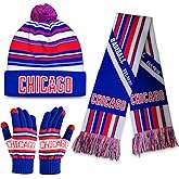 Vintage Classic Skull Cap Beanie Hat with Warm Gloves and Scarf Cuffed Winter Hat Knit Comes Gifts for Men Women Fans