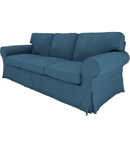 Housse Sur-mesure Pour Pouf IKEA Ektorp, Coton Blanc, élastique (neuve)