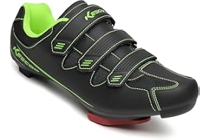 KESCOO Unisex Cycling Shoes Compatible with Peloton Bike Indoor Road Bike Shoes Riding Shoes with Pre-Installed Delta Cleats for Mens and Women, Clip Indoor Outdoor Bike Pedal - 3 Straps