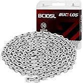 BUCKLOS 8/9/10/11/12 Speed Bike Chain for Shimano SRAM, Silver/Gold | High strength 8-12 speed bike chain compatible with Shimano &amp; SRAM smooth shifting anti-rust finish for mtb and road bike