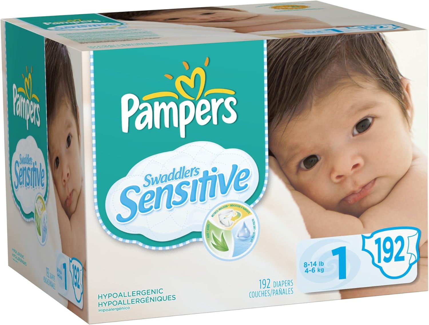 192 pampers swaddlers size 1