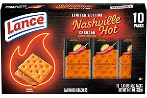 Lance Nashville Hot Cheddar Sandwich Crackers, 10 Pack