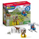 Schleich Dinosaurs - 28Pc Dino Helicopter Rescue Playset - Kids 4+ | 72216 | Dinosaur Figurine, Realistic Animal Toys, Dino Figure for Boys and Girls, Screen-Free Imaginative Pretend Play