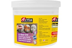 Activa Li-Qua-Che Pourable Paper Mache 1 Gallon Casting Compound, White