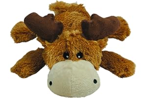 KONG Cozie Marvin Moose - Cute Dog Plush Toy for Indoor Play - Soft Chew Toy & Snuggle Buddy - with Squeaker, Durable Design & Minimal Stuffing - for Small/Medium Dogs