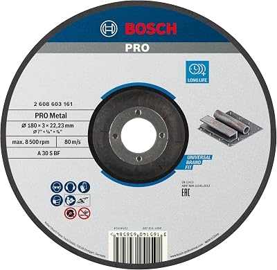 Bosch 1x PRO Metal Longlife Cutting Disc for Large Angle Grinder Bore 22.23 mm