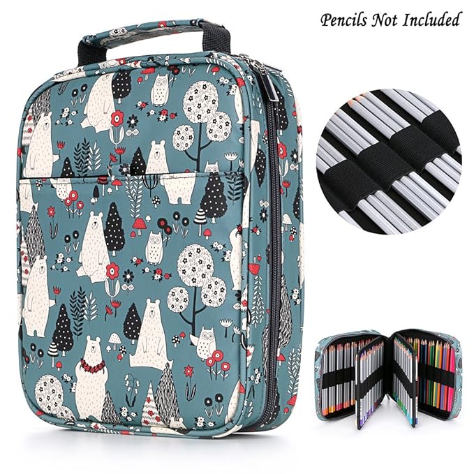 BTSKY Colored Pencil Case 150 Handy Large Capacity Pen Pencil