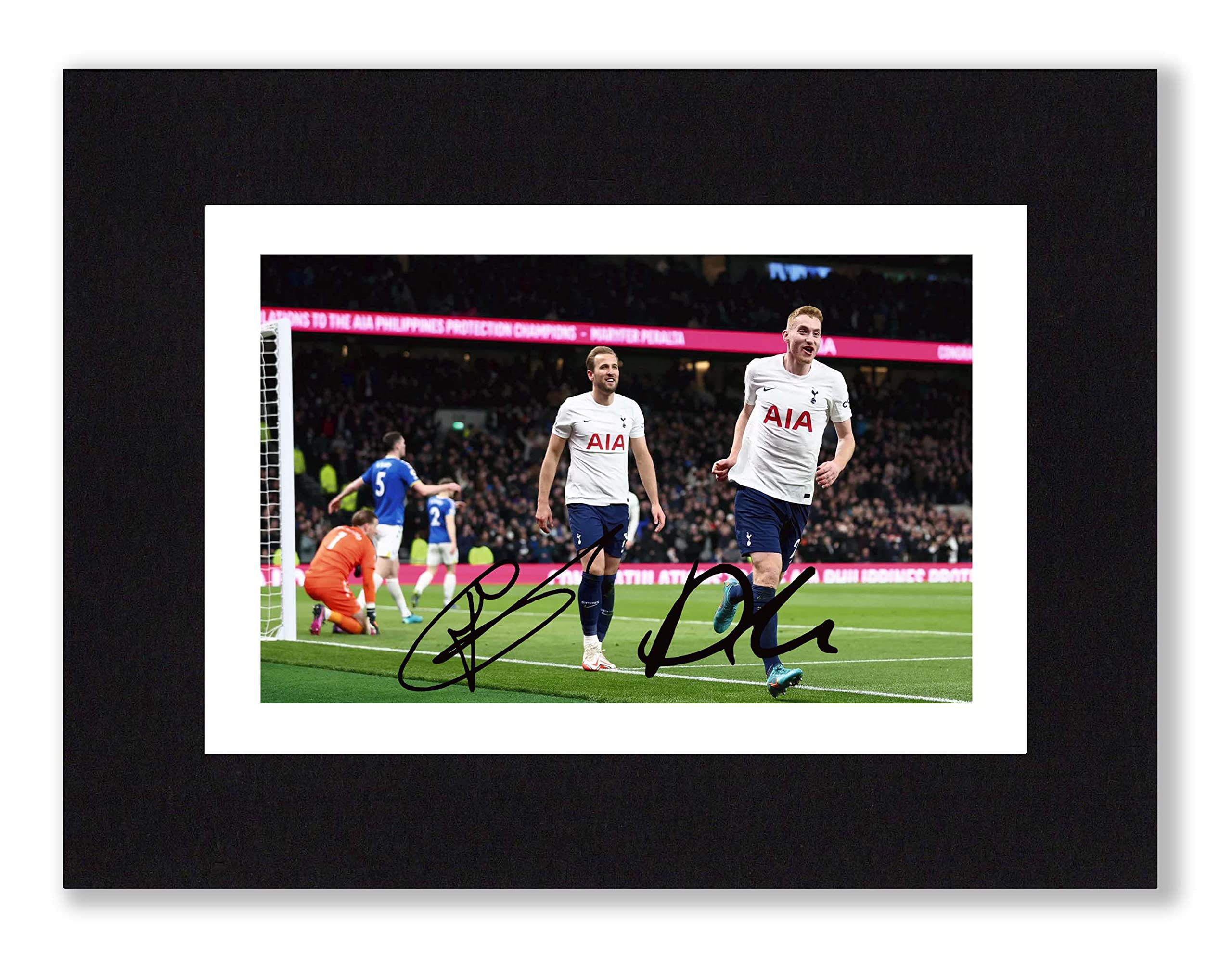 Harry Kane & Dejan Kulusevski Signed Mounted Photo Print Pre Printed Signature Tottenham Hotspur Autograph Gift, Ready To Be Framed,8 x 6 Inches - 203.2 x 152.4 mm