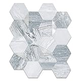 Tilingview 10 Pcs Hexagon PVC Peel and Stick