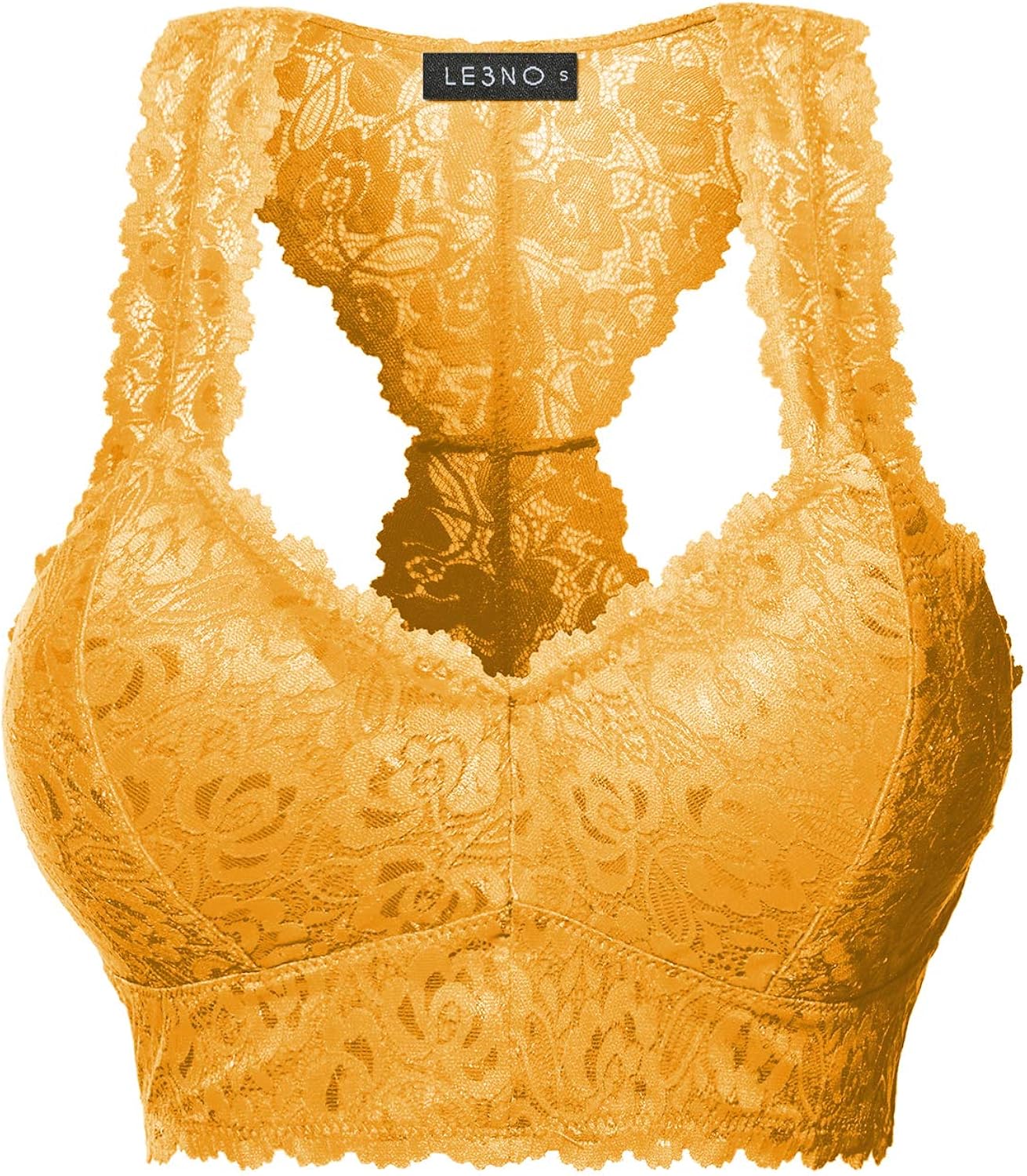 yellow lace bralette top