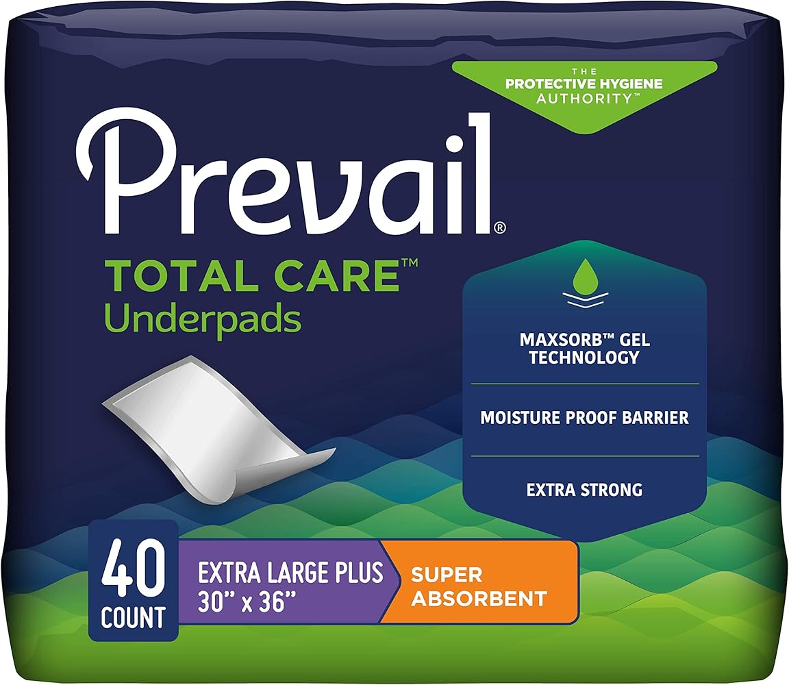Prevail Incontinence Underpads, Super 
